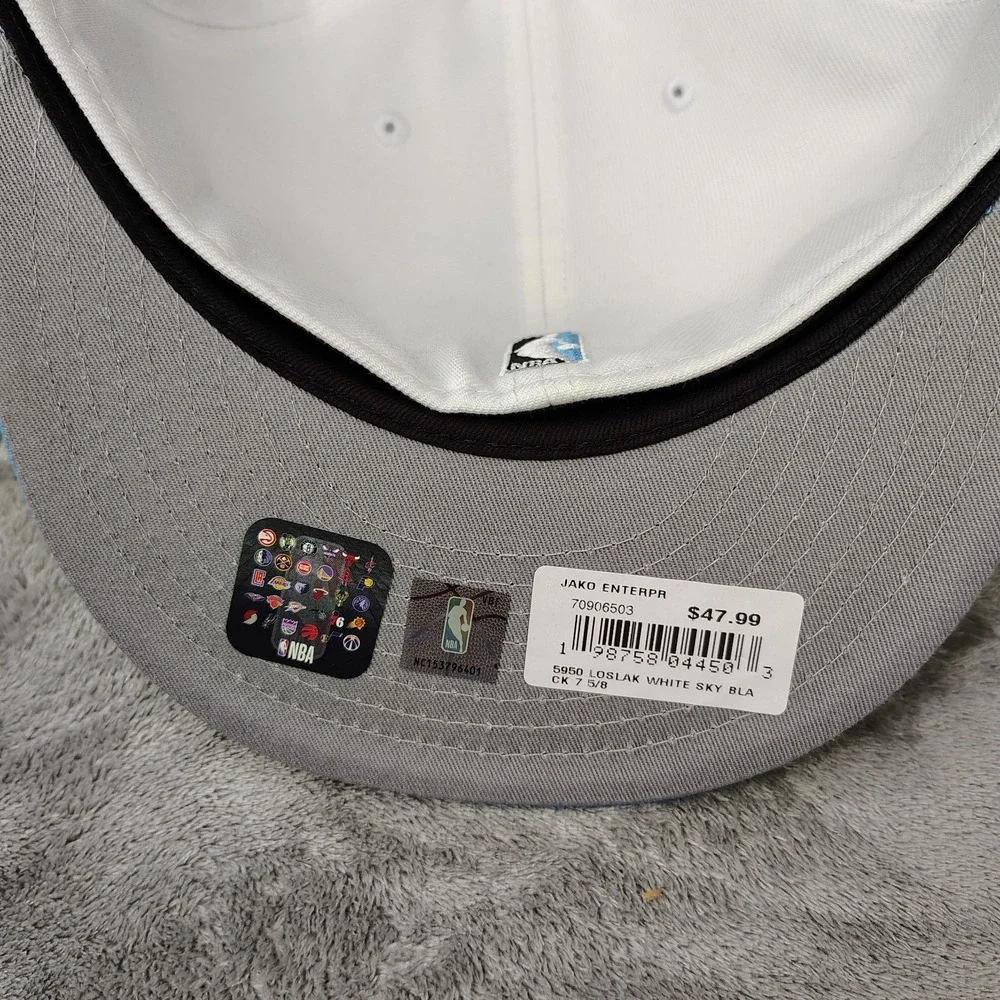 New Era Los Angeles Lakers White Blue 1947 NBA 59FIFTY Fitted 7 3/4‎ Hat Cap